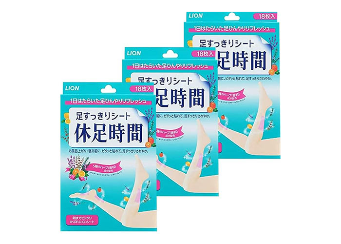 ライオン 休足時間 3個セット(18枚)