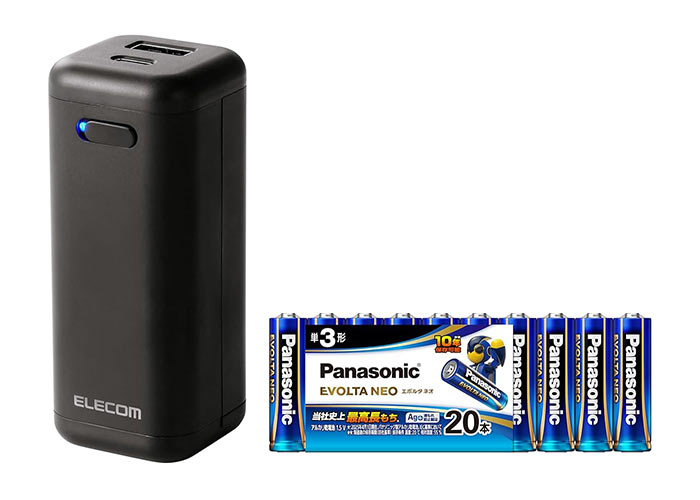 エレコム 乾電池式モバイルバッテリー＆乾電池セット