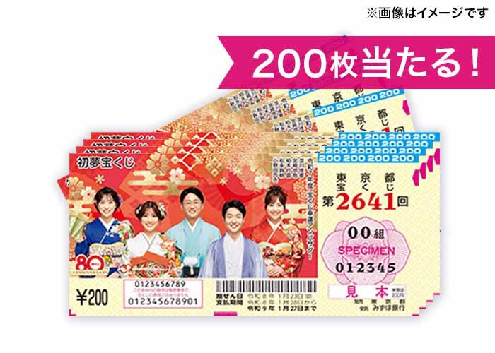 最高2億円！【初夢宝くじ 200枚】
