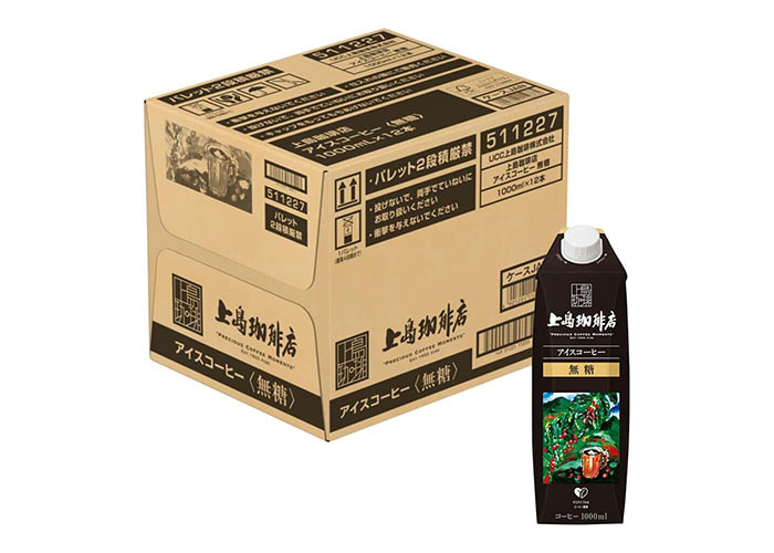 UCC上島珈琲店 アイスコーヒー 無糖  (1000ｍl×12本)