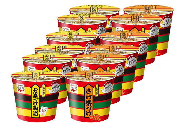 永谷園 カップ入り お茶づけ海苔＆さけ茶づけ (各6個 計12個セット)