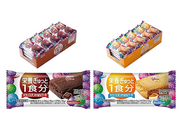 江崎グリコ バランスオン ミニケーキ チーズケーキ味＋チョコブラウニー味 (計40個セット)