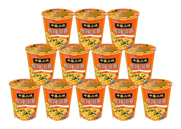明星 中華三昧 酸辣湯麺 (64g×12個)