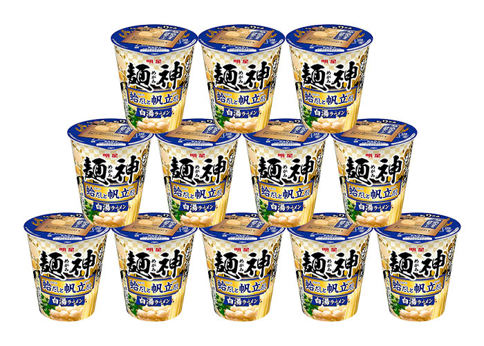 明星 麺神カップ 蛤だしと帆立だし白湯ラーメン(89g×12個)
