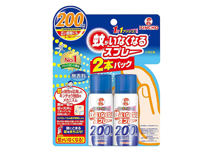 蚊がいなくなるスプレー 蚊取り 12時間持続 200回分 無香料 2本パック