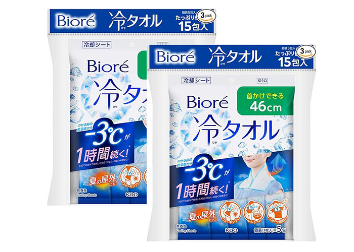 ビオレ冷タオル3個セット(5本入×3個セット) 無香×2セット