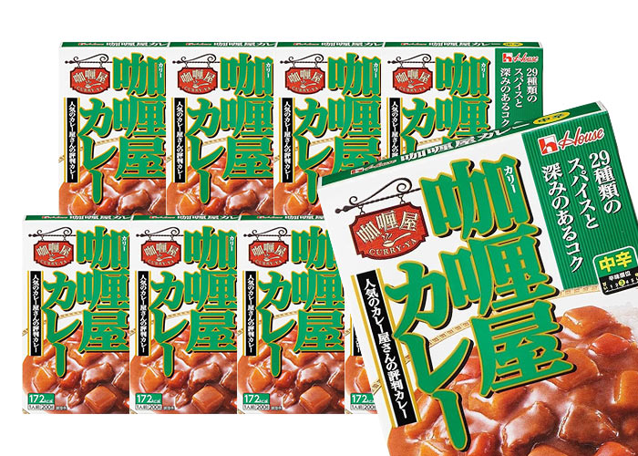 ハウス食品 __屋カレー 中辛（200g×10個）