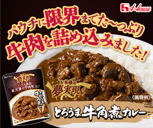 ハウス食品【お客様の夢実現 とろうま牛角煮カレー】